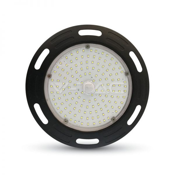 100W LED sandėlio šviestuvas UFO, A++, V-TAC SMD, (4500K) dienos šviesa, juodas