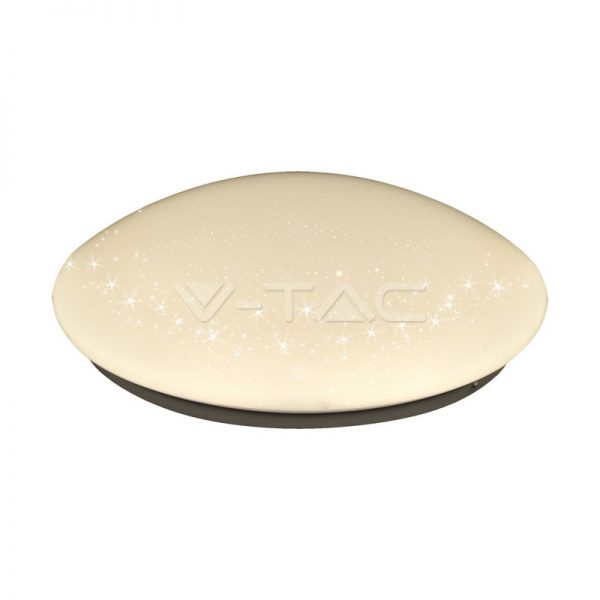 8W LED paviršinis šviestuvas V-TAC, ovalo formos, žvaigždėtas korpusas, 4000K (natūraliai balta)