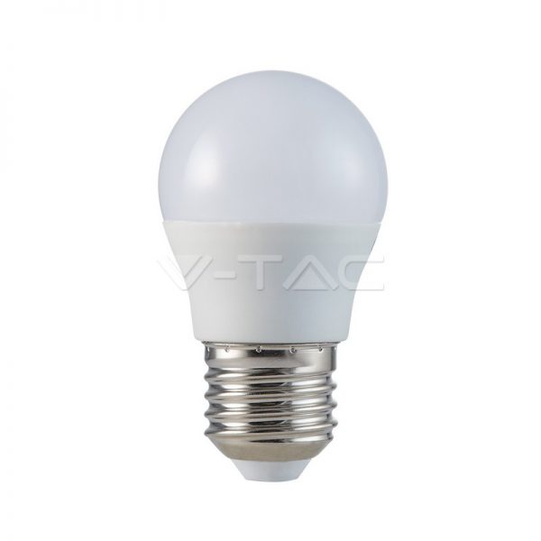 5.5W LED lemputė, G45, V-TAC,  E27  6400K (šaltai balta)