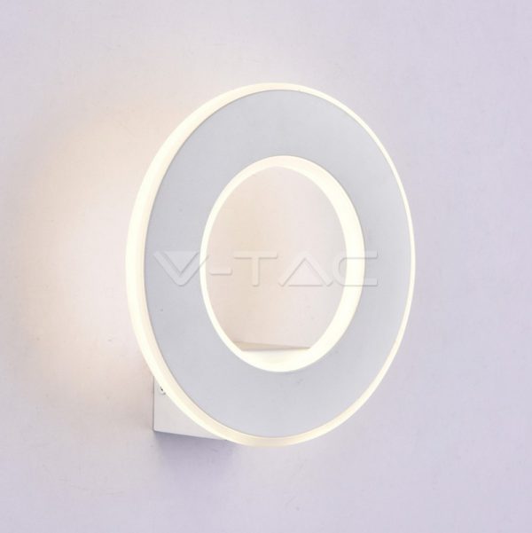 9W LED sieninis šviestuvas V-TAC, Ø210 , baltas, 3000K (šiltai balta)