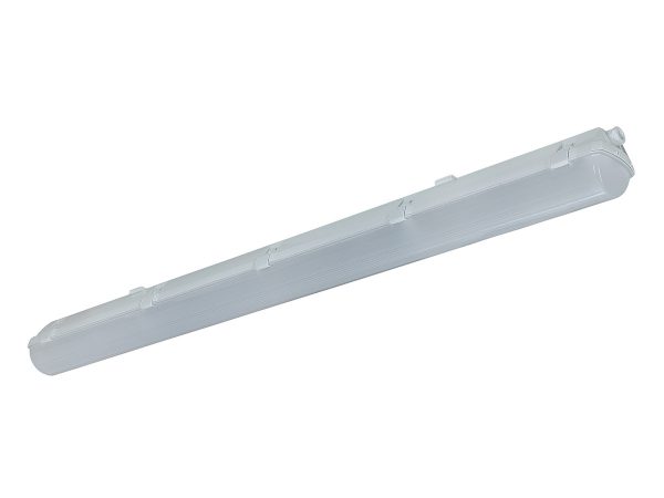 22W LED šviestuvas PRIMA, 120cm, 4000K (natūraliai balta), IP66, dimeriuojamas DALI, su 3val avariniu moduliu, su judesio davikliu.
