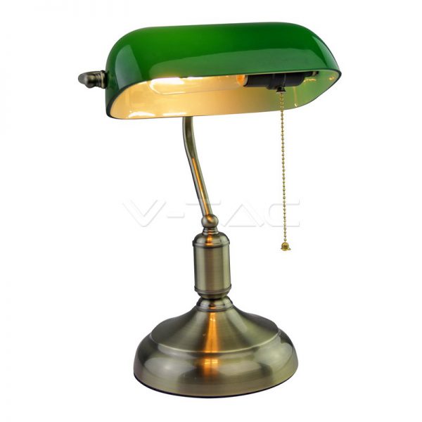 Stalinis LED šviestuvas V-TAC, E27, žalias, su jungikliu.