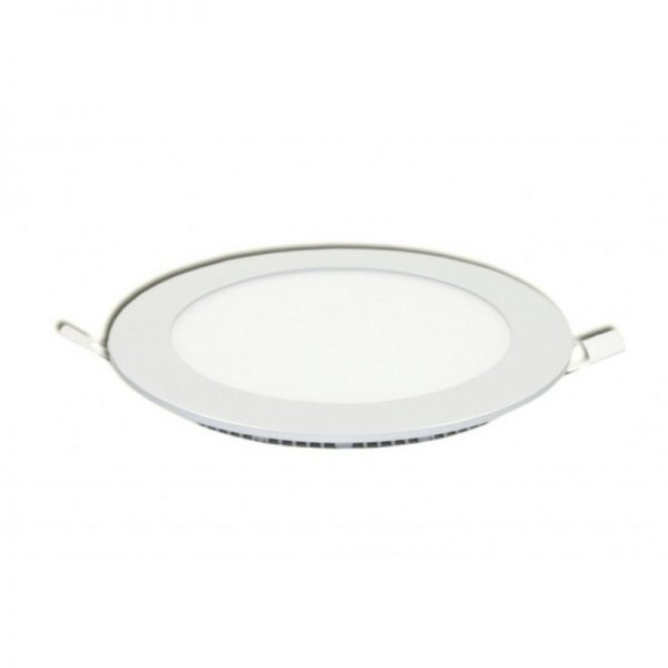 12W LED įmontuojama panelė, apvali, su maitinimo šaltiniu, (3000K) šiltai balta