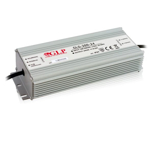 200W LED Maitinimo šaltinis GLG 24V IP67