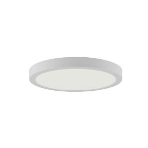 18W LED paviršinė panelė HOROZ, apvali, su maitinimo šaltiniu (3000K) šiltai balta