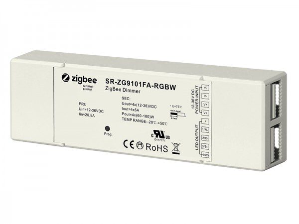 LED juostų valdymo sistemos imtuvas Zigbee 12-36V 4x5A RGBW
