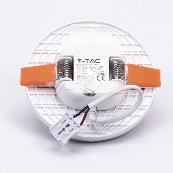12W LED KEIČIAMO MONTAVIMO SKERSMENS PANELĖ V-TAC, APVALI, 4000K (NATŪRALIAI BALTA), SAMSUNG LED CHIP - Image 2