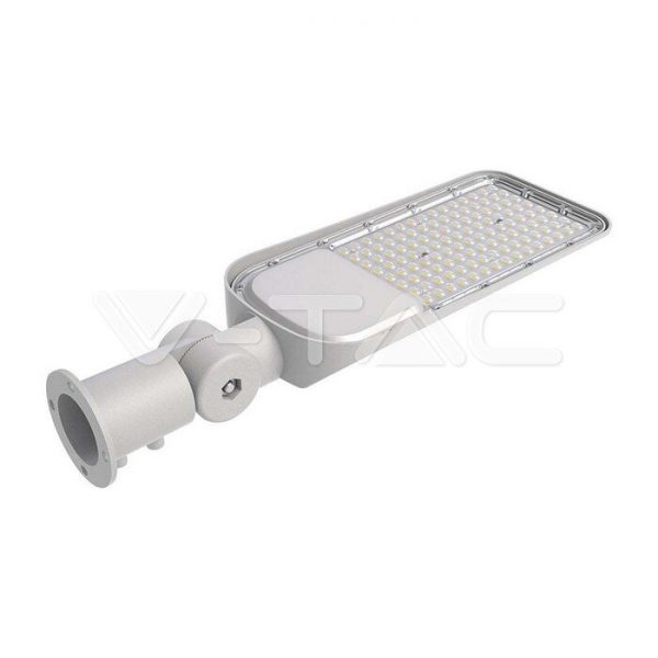 50W LED GATVĖS ŠVIESTUVAS, PILKU KORPUSU, 6500K