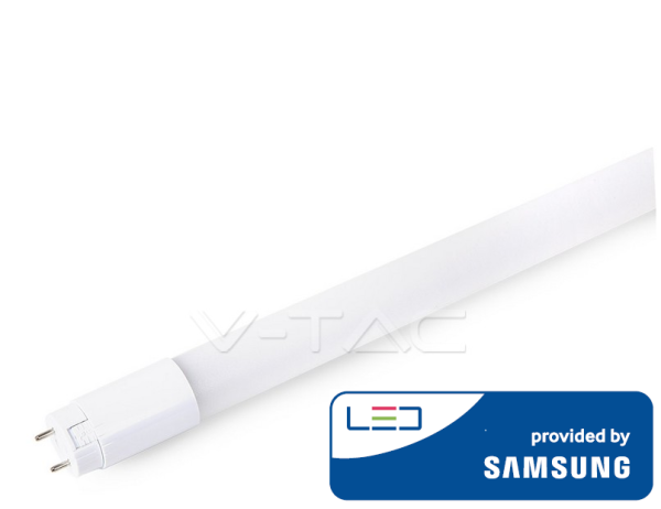 22W LED lempa T8 V-TAC 150cm, G13, nano plastikas, 4000K(natūraliai balta), SAMSUNG LED chip