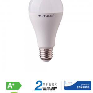 9W LED lemputė V-TAC, E27, su baterija, 6400K (šaltai balta), SAMSUNG LED chip