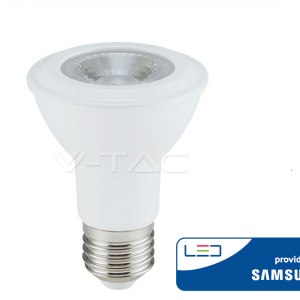 7W LED lemputė V-TAC, PAR20, E27, termoplastikas, 3000K (šiltai balta), SAMSUNG LED chip