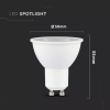 5W LED lemputė V-TAC, 3000K, GU10, 12 vnt. pakuotė - Image 2