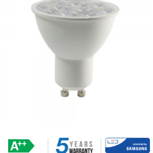 6W LED lemputė V-TAC, GU10, 6400K (šaltai balta), SAMSUNG LED chip