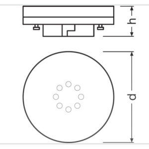 6W LED lemputė GX53 120°, 4000K, GX53