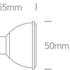 6W 230V,GU10, MR16, mėlynu COB LED, AC lemputė. Tinkama gyvenamąjai ir komercinei paskirčiai. - Image 3