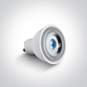 6W 230V,GU10, MR16, mėlynu COB LED, AC lemputė. Tinkama gyvenamąjai ir komercinei paskirčiai.