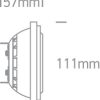 13W 12V, G53, R111 SMD LED AC/DC lemputė. Tinkama gyvenamąjai ir komercinei paskirčiai. - Image 2