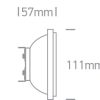 15W 12V, G53, R111 SMD LED AC/DC lemputė. Tinkama gyvenamąjai ir komercinei paskirčiai. - Image 2