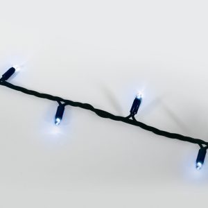 7W 230V, 100 LED lempučių girlianda, IP54. Tiekiama 10m ritiniais.