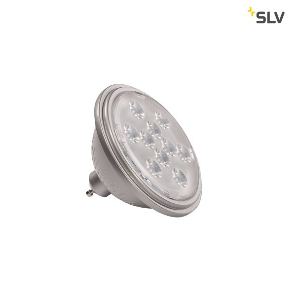 LED QPAR111 GU10 lemputė, 13°, sidabrinės spalvos/pilkas, 4000K, 730lm