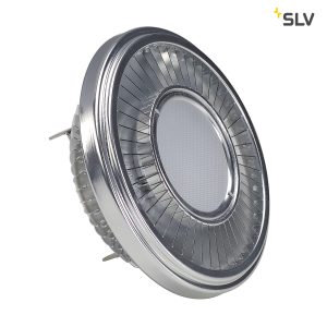 LED QRB111 šviestuvas, sidabrinės spalvos-pilkas, 19.5W, 140°, 4000K, dimeriuojamas