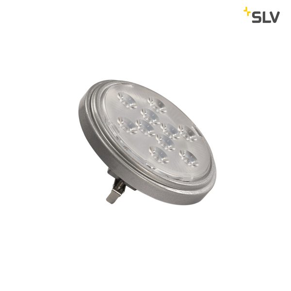 LED QR111 G53 lemputė, 13°, sidabrinės spalvos/pilkas, 4000K, 800lm