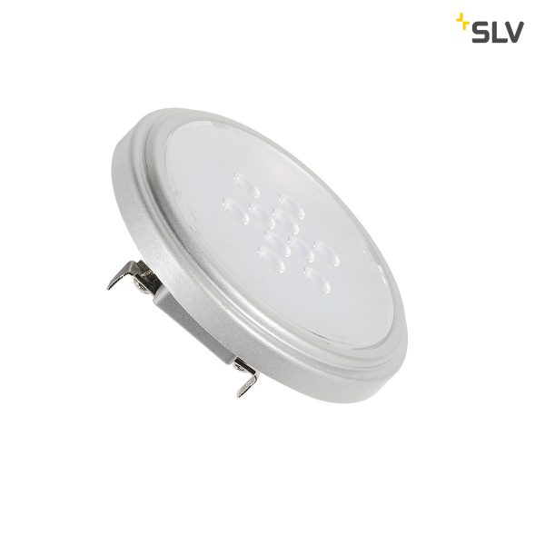 QR111 Retrofit LED lemputė, G53, 2700K, 40°, sidabrinės spalvos-pilkas