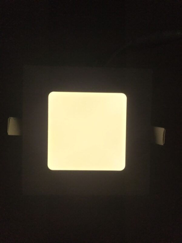 6W LED ĮMONTUOJAMA PANELĖ, KVADRATINĖ, SU MAITINIMO ŠALTINIU, (4000K) DIENOS ŠVIESA (nr.10) - Image 2