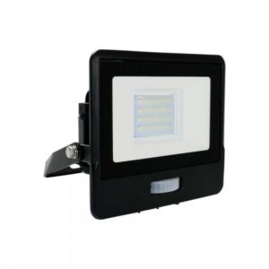 10W LED prožektorius su judesio davikliu, juodas, suderinamas su AMAZON ALEXA ir GOOGLE HOME, 3000-6500K/RGB