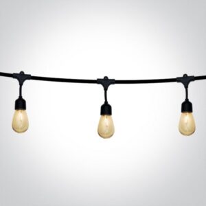 1W LED girlianda, 12xLEDs, IP67, 8,5m, su saulės baterija