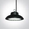 100W LED sandėlio šviestuvas UFO, juodas, 4000K. Komplektuojama su maitinimo šaltiniu.