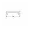 LED juostos profilio dangtelis F CLICK, baltas, 2m - Image 2