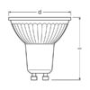 6,9W LED lemputė, GU10, PAR16, 120°, 3000K - Image 2